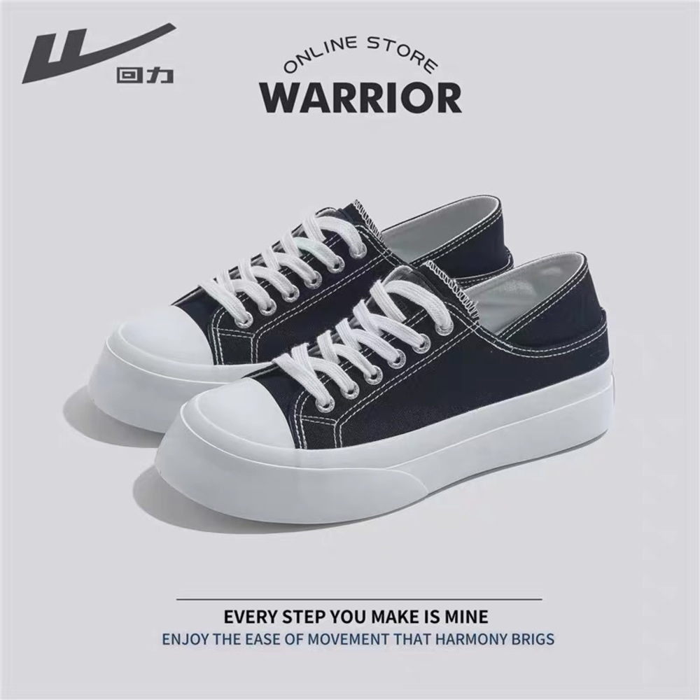 Canvas shoes with heel